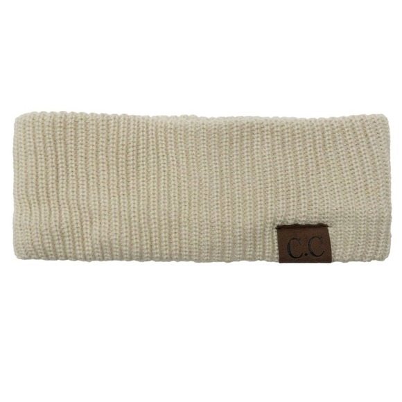 Beige/Cream Knitted Acrylic Headband NWOT - Picture 1 of 2